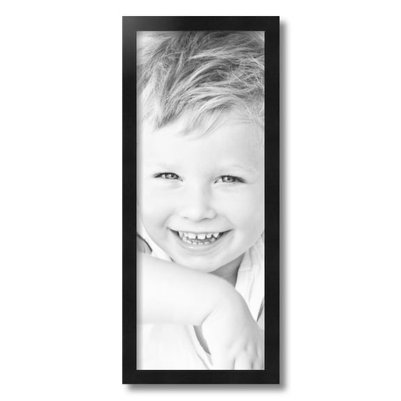 ArtToFrames 9x23" Black Picture Frame, Black Wood Poster Frame, with Regular Acrylic and Foam Backing 3/16 inch (FBPL-5139)