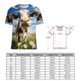 thumbnail image 2 of Farmhouse Highland Cow Funny Cattle And Flower T Shirts Basic T-Shirt Short Sleeve Ladies Tee Shirt Summer Graphic Clothing, 2 of 6