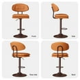 thumbnail image 2 of Fijinhom Adjustable Bar Stools Set of 4 with 360° Swivel and Cushioned Seats,Orange, 2 of 7