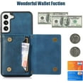 thumbnail image 5 of for Samsung Galaxy S22 Crossbody Wallet Case for Women, Bling Glitter PU Leather Phone Case with RFID Blocking Card Holder Cover for Samsung Galaxy S22 SZ Blue, 5 of 18