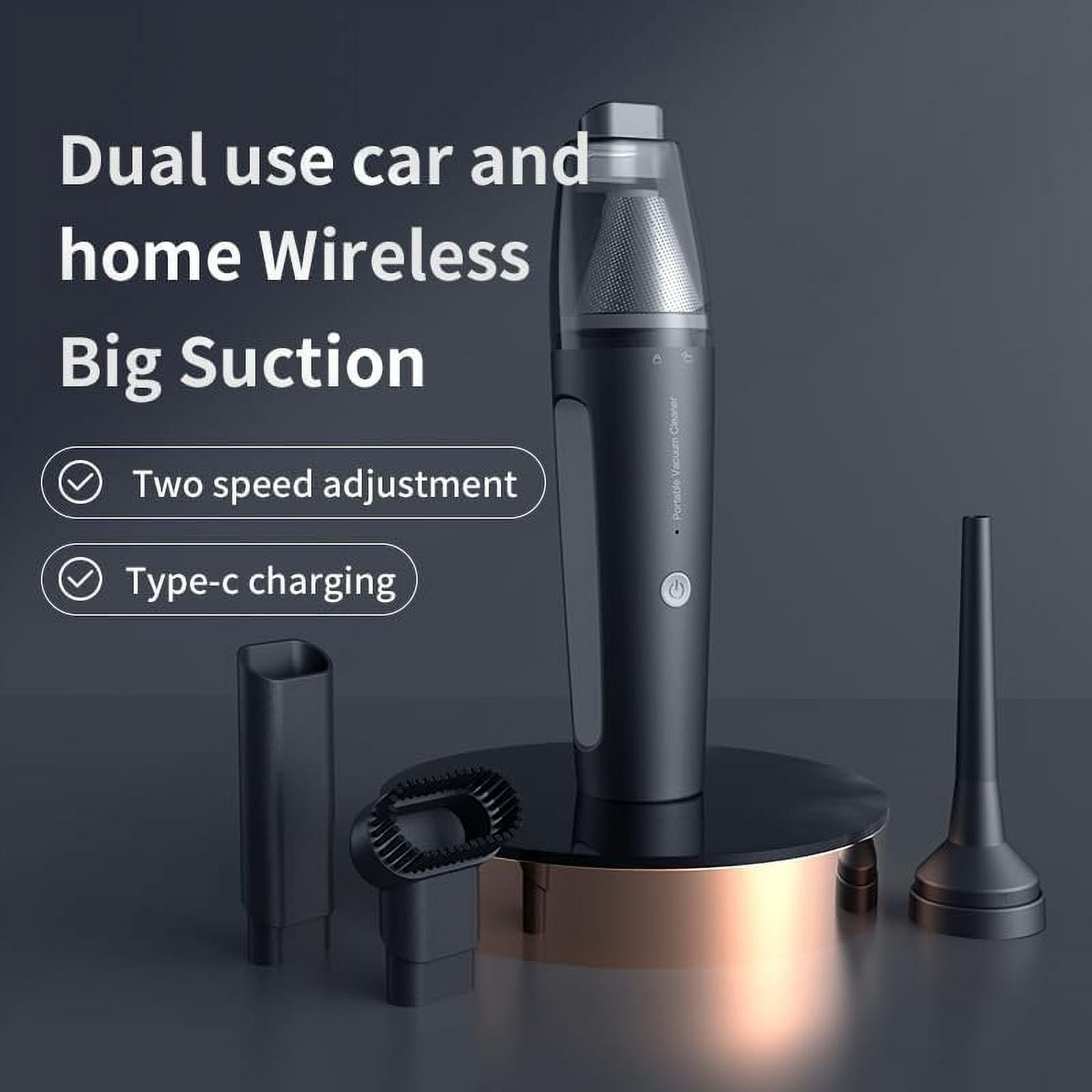 WZXPWT Handheld Vacuum Cleaner, Mini Car Vacuum Cleaner, Portable Vacuum Cleaner, Powerful Suction Cordless Vacuum Cleaner for Car Interior Cleaning