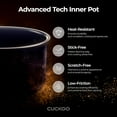 thumbnail image 4 of Cuckoo CR-0671V 6 Cup Basic Electric Rice Cooker and Warmer, Nonstick Inner Pot, White/Purple, 4 of 8