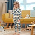 thumbnail image 4 of FORMRS Long Sleeve Top and Pants Pajama Set for Niños 2-Piece Sleepwear, Sizes 18M-8Y, Winter Village, 4 of 6