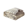 thumbnail image 2 of Washed Cotton Summer Quilt Cotton Filling Cool Breathable Plaid Bed Blanket Lightweight Quilt for Hot Weather Bedroom Dorm Home Decor, 2 of 6