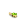 thumbnail image 3 of Pure Elegance Dazzling 0.40 Ct Green Peridot Oval Cut Bezal Set Solitaire Pendant Necklace In 925 Silver 14K White Gold Over For Women, 3 of 6