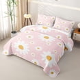 thumbnail image 3 of Erosebridal Simple Daisy Floral Twin Quilt Set,White Yellow Flower Twin Coverlet Set For Girls,2 Pieces, 3 of 7
