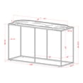 thumbnail image 6 of Jaide Metal Console Table, Champagne and White Faux Marble, 6 of 6