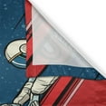 thumbnail image 3 of Ambesonne Fantasy Kitchen Curtains, Cosmonaut in a Car, 55"x39", Night Blue Aqua Red, 3 of 3