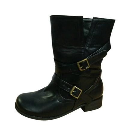 

GNEIKDEING Heel Round Belt Ankle Boots Buckle Thick Toe Boots Women s Shoes Women s Boots Gift on Clearance