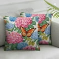 thumbnail image 2 of COMIO  Square Throw Pillow Covers Beautiful Floral Butterfly Flowers Design Pillow Cases Decorative for Home Bedroom Sofa Pillowcases Standard 2Pcs, 2 of 6