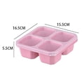 thumbnail image 5 of Ludlz 4Pcs Bento Lunch Boxes with 4 Compartments Food Grade Heat-Resistant Divided Snack Boxes Meal Prep Lunch Containers Kitchen Supplies, 5 of 7