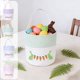 thumbnail image 1 of Cesta de conejo de Pascua con asa - Rosa, azul, morado, verde - Caja de huevo bordada para caramelos, detalles de fiesta y decoración - 9,6x9 pulgadas, 1 of 6