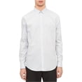 thumbnail image 1 of Calvin Klein Mens Non Iron Triangle Button Up Shirt, Blue, XX-Large, 1 of 1