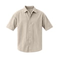thumbnail image 6 of Domuza Mens Corduroy Textured Short Sleeve Shirts Casual Solid Button Polo Shirt Comfy Wrinkle Free Tops Khaki 2XL, 6 of 7