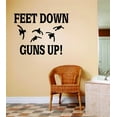 thumbnail image 1 of Wall Design Pieces Feet Down Guns Up Animal Hunting Hunter Man Gun Boys Kids Bed Room Sports Hobby 20 X 20 Inches, 1 of 1