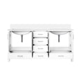 thumbnail image 4 of White Double Bath Vanity 72x22 In. - Cultured Marble Countertop, Solid Wood, Soft Close, Two Cabinets And Six Drawers For Storage, To Scratches Stains, Pre-drilled Faucet 72" W X 22" D With Top Wood, 4 of 7