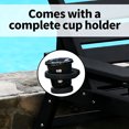 thumbnail image 2 of CQSXDA Pool Lounge Chair in with Adjustable Backrest Fits All Outdoor Spaces Holds Up to 360 LBS，Black, 2 of 13