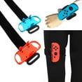 thumbnail image 1 of Paquete de 2 correas de muñeca compatibles con juego de baile, accesorios de controlador de interruptor de correa elástica ajustable (rojo y azul), 1 of 3