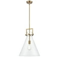 thumbnail image 4 of Innovations Lighting  Newton Cone - 1 Light 14" Stem Hung Pendant Satin Nickel/Matte White, 4 of 5