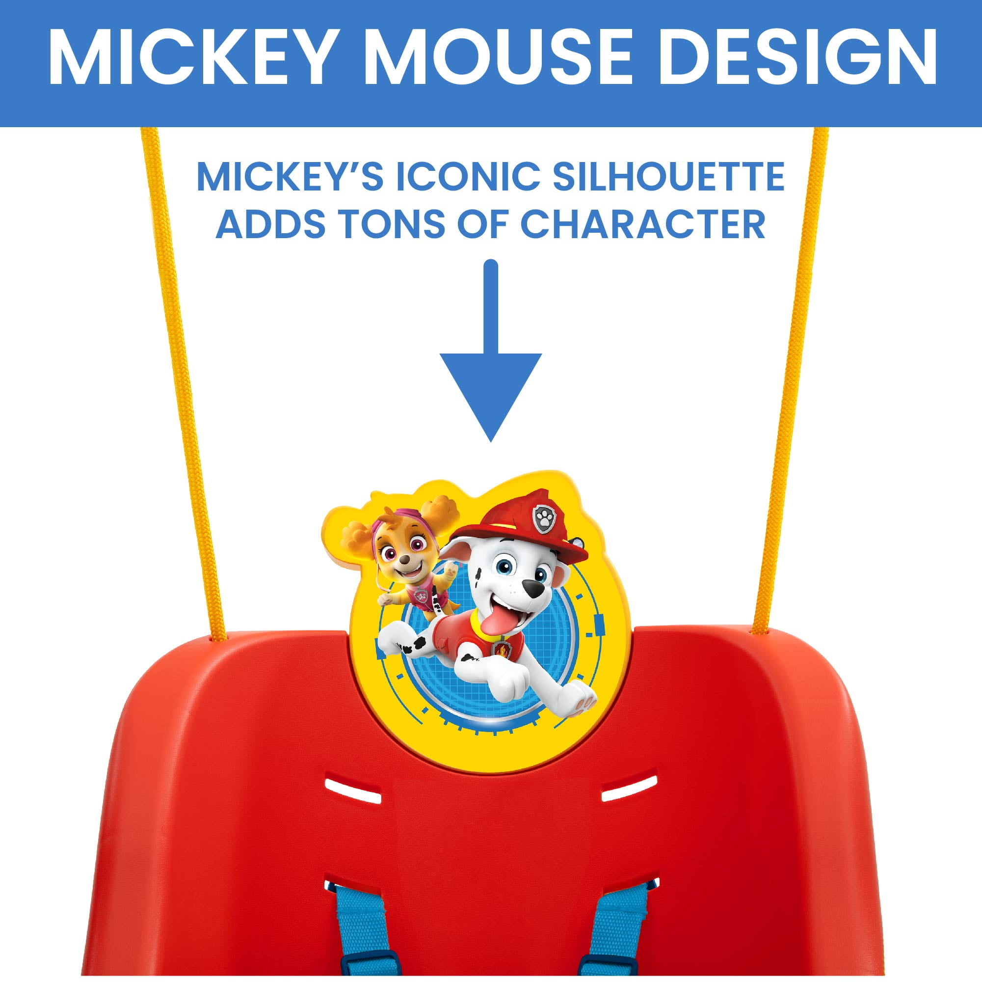 Nick Jr. PAW Patrol 2-in-1 Outdoor Swing by Delta Children – For Babies and Toddlers – Full Bucket Seat
