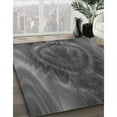 thumbnail image 2 of Ahgly Company Indoor Round Patterned Gray Area Rugs, 3' Round, 2 of 6