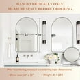 thumbnail image 2 of Andy Star Arched Mirror, 24" x 38" Brushed Gold Bathroom Mirror in Stainless Steel Metal Frame, 1" Deep Set Design, 2 of 8