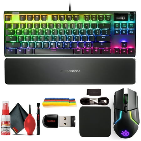 SteelSeries Apex 7 TKL Compact Gaming Keyboard Red Switch + Rival 650 Mouse