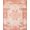 Pink Ivory, Pattern 4, variant on ODIKA Pink Distressed Vintage Songbird Botanical Scroll Flower Boho for Entryway, Kitchen, Mudroom, Stain Resistant Flatwoven