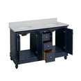 thumbnail image 3 of Bella 60" Double Bathroom Vanity with Marine Gray Cabinet and Quartz Top, 3 of 7