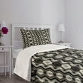 thumbnail image 5 of Ambesonne Geometric Quilted Bedspread Set 2 Pcs, Chevron Zigzags Boho, Twin Size, Charcoal Grey Black, 5 of 6