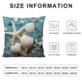 thumbnail image 5 of Creowell Starfish Shells Ocean Pillow Covers for Couch Sofa Indoor Outdoor Pillow Case High-Quality 1PC 18x18in, 5 of 5