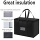 thumbnail image 2 of 1 Bolsa de almuerzo aislada negra de 10 litros Bolsa de picnic con aislamiento portátil Bolsa aislante Bolsa térmica impermeable para el almuerzo Bolsa de transporte de alimentos para el hombro, 2 of 5