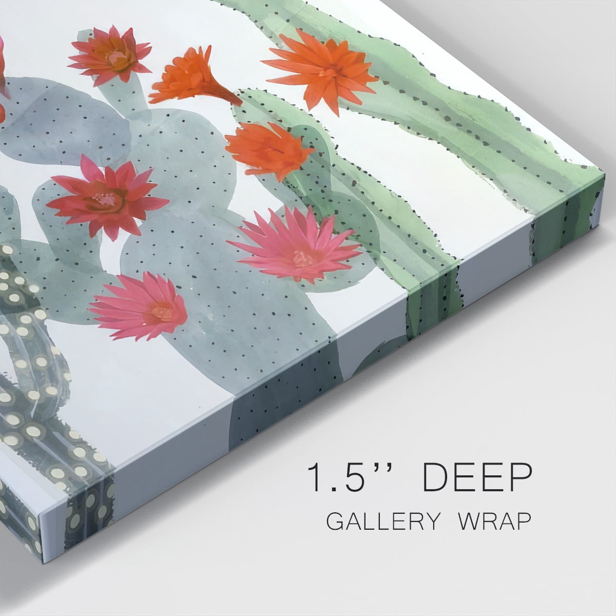 Desert Christmas Cactus II- Gallery Wrapped Canvas