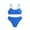 Blue, variant on Jamicy Girls Bikinis Sets for 8-14 Years Kids Girl's 2 Piece High Waisted Spaghetti Strap Cute Swimsuit Bathing Suit Solid Bikini Sets