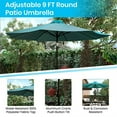 thumbnail image 5 of Flash Furniture Lark Series 7-Piece Steel/Aluminum Teak Patio Table and Chair Set, Teal, 5 of 20