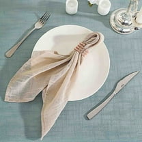 Balsa Circle 5 Pieces Beige 20" Premium Polyester Napkins Faux Burlap