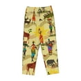 thumbnail image 4 of Goofa Ethnic African Printed Soft Pajama Pants for Women, Wide Leg Comfy Casual Lounge Yoga Pants-X-Large, 4 of 9