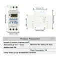 thumbnail image 5 of EJYWPSWD Ac Dc12v 24v 48v 110v 220v 1no1nc 1no 15a 30a Thc Din Rail Weekly 7 Days Programmable Digital Time Switch Relay Timer Controller, 5 of 8