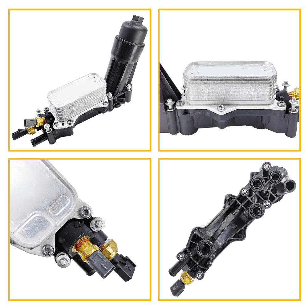 Engine Oil Cooler & Oil Filter Housing Assembly | Fit for 2014-2016 Chrysler 200 300, Jeep Grand Cherokee Wrangler, Dodge Challenger Charger Durango, Ram 1500 ProMaster 3.6L V6 | OE# 68105583AF