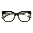 thumbnail image 2 of Women Large Oversized Progressive Clear Bifocal Reading glasses - No Line or Bubble - Zero Power on Top Wide Reader CR06 +1.00, 2 of 4