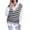 Gray, variant on Fesfesfes Women Sweaters Vest Casual V-Neck Stripe Knitted Pattern Vest Ladies Loose Sweater Tops Tops on