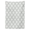 thumbnail image 3 of Ambesonne Geometric Tablecloth Rectangular Table Cover, Minimalist Squares, 60"x84", Pale Grey and White, 3 of 4