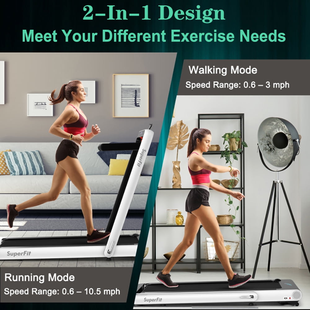 Spaco Walking Machine, Treadmill, 4.75HP 2 In 1 Folding Walking Pad Treadmill with Remote APP Control