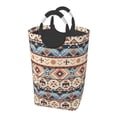 thumbnail image 1 of XMXT Large Collapsible Laundry Hamper, Vintage Aztec Bohemian Print Laundry Basket with Aluminum Handle, 50L Multicolor, 1 of 7