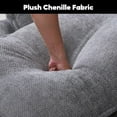 thumbnail image 4 of Homefun Chenille Modular U Shape Sectional Sofa With Chaise Lounge Storage Ottoman USB Phone Mount,Living Room, 4 of 10