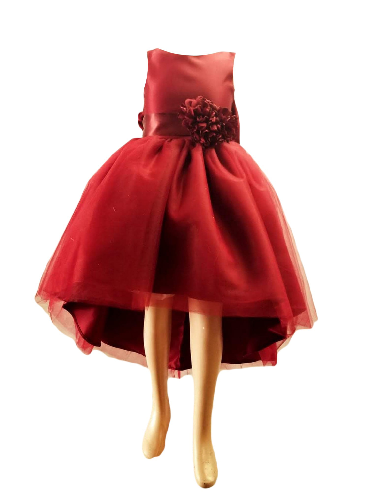 girls red occasion dress