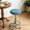A1-Light Blue, variant on Linnome Round Stool Cover, Stretch Slipcover with Lattice Embossed Texture, Washable Seat Protector for Bar Stool, Dining Chair