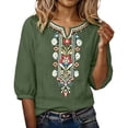 thumbnail image 2 of Kelon Women's Tops, Tees & Blouses Short Sleeve Shirts V Neck Boho Tops Going Out Clothes Outfits 2026, XL, 2 of 9