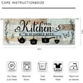 thumbnail image 3 of Teal Green Kitchen Curtains 52Wx18H Inch Rod Pocket Rustic Valance Farmhouse Wood Plank Vintage Country Butterfly Bedroom Window Drapes Quotes Printed Living Room Window Treatment 1 Panel, 3 of 5