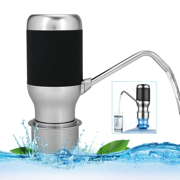 Dispensador de Bomba de Agua inalámbrico eléctrico, Bomba de Botella de Agua de Acero Inoxidable para el hogar la Cocina la Oficina Acampar al Aire Libre Carga USB Ecomeon no